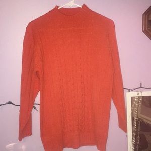 Orange Cableknit Sweater